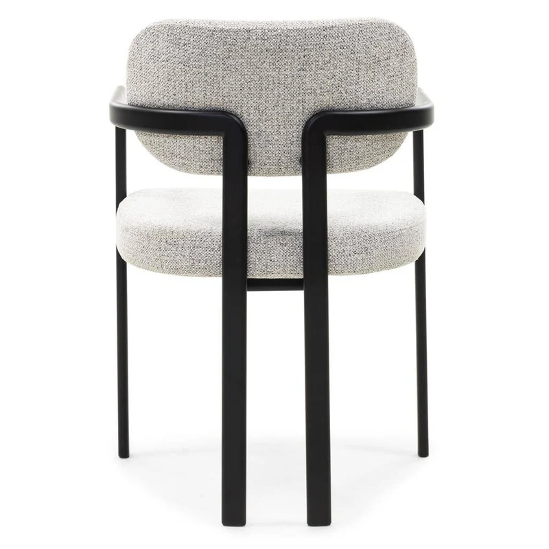 Sedia Imbottita FLAIRE, Grigio Beige e Nero