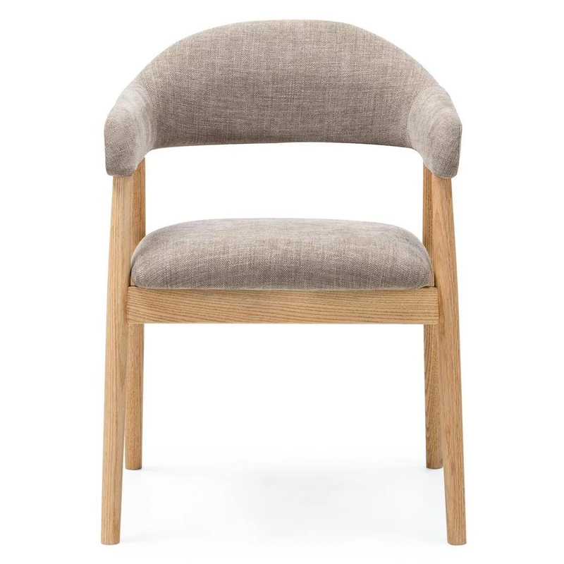 Sedia Imbottita LARIS, Beige Scuro/Quercia