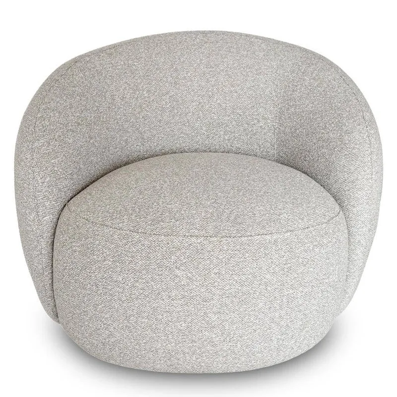 Poltrona Girevole NORA, Beige, Forme Arrotondate