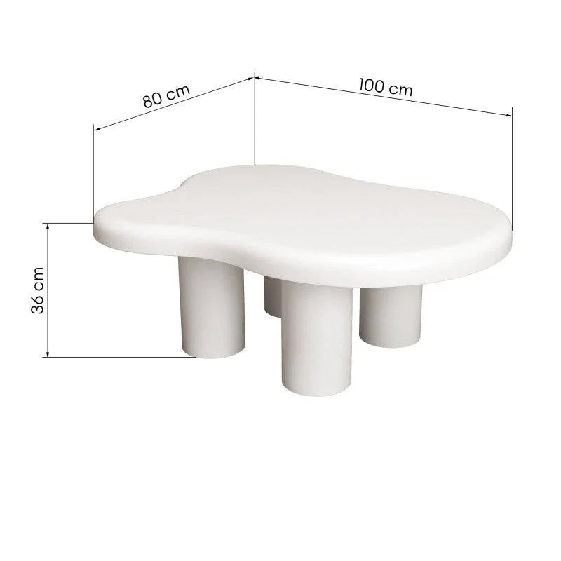Tavolino da Caffè BIZARRO 100 cm, Bianco