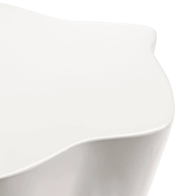 Tavolino Laterale FIOR 49 cm, Grigio-Beige, Lucido