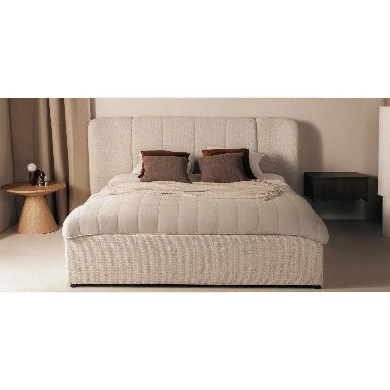 Letto imbottito LULANEL 160x200 cm, beige chiaro