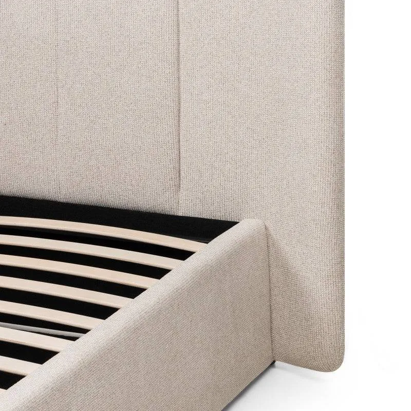 Letto imbottito LULANEL 160x200 cm, beige chiaro