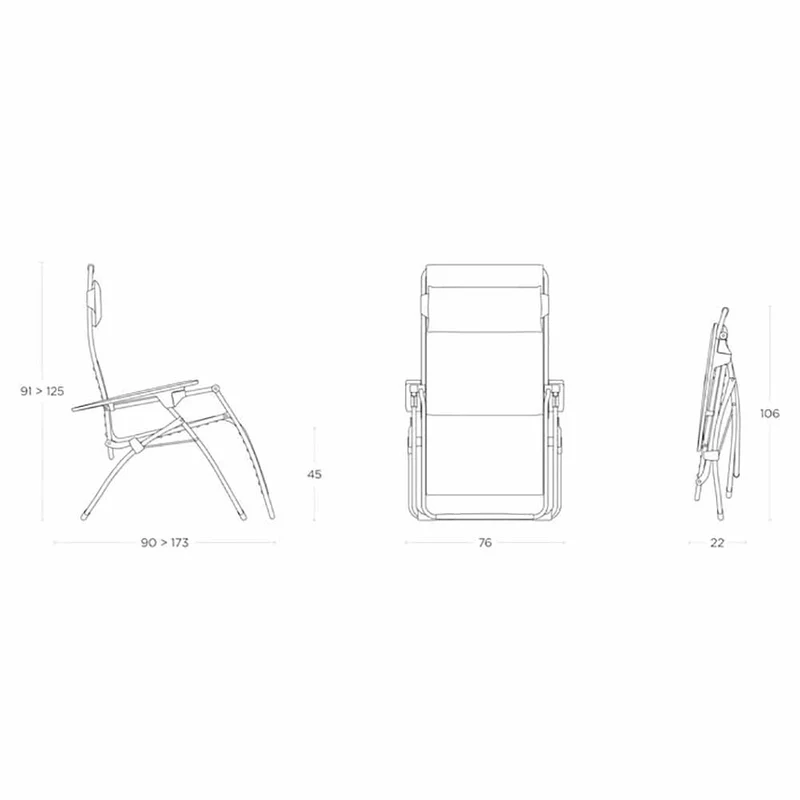 Poltrona relax Lafuma Futura XL Duo Galet Titane LFM3116 9714