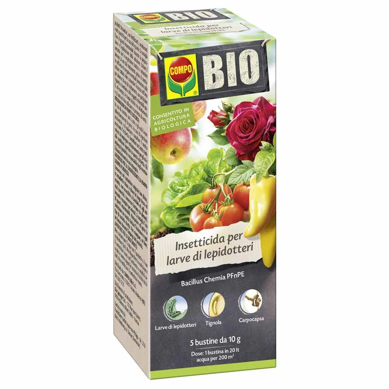 Insetticida Bio Compo contro larve lepidotteri 50 g