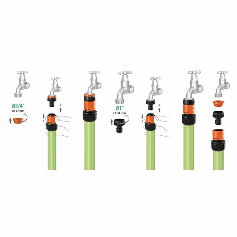 Presa rubinetto 1” e riduzione 3/4” Max-Flow Claber 9641