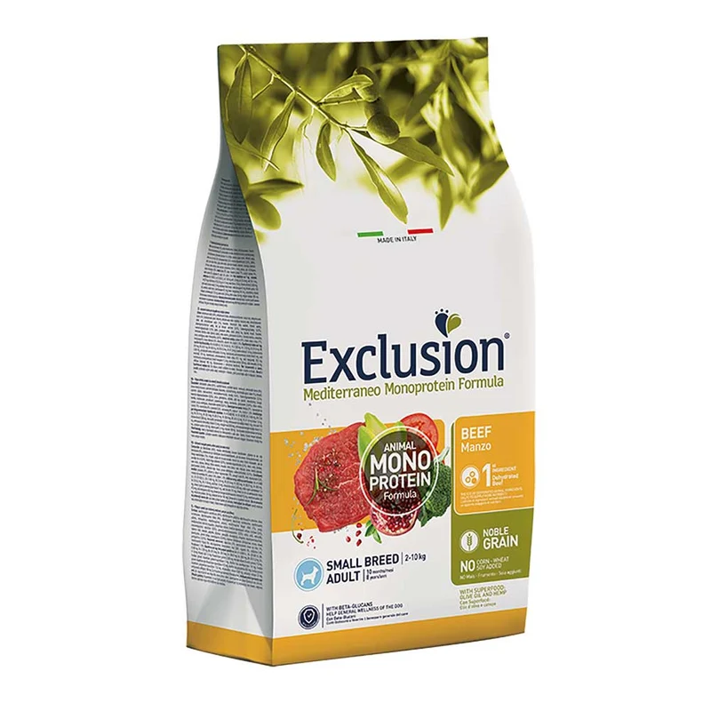 Alimento secco per cani Adult small Mediterraneo Manzo Exclusion