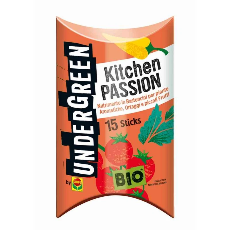 CONCIME IN BASTONCINI PER ORTAGGI PICCOLI FRUTTI AROMATICHE KITCHEN PASSION 15PZ