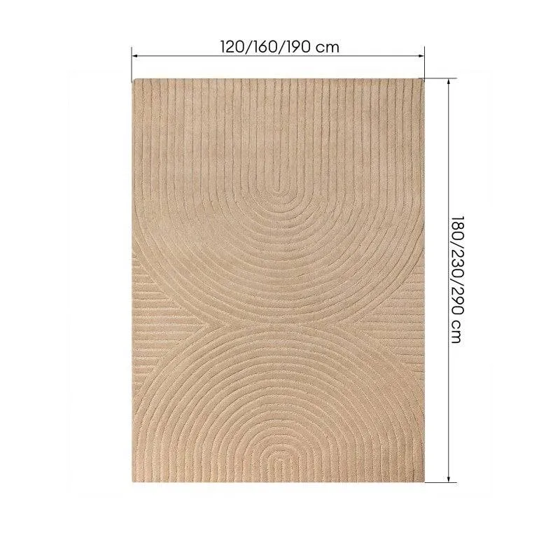 Tappeto MORO rettangolare, lana, beige scuro