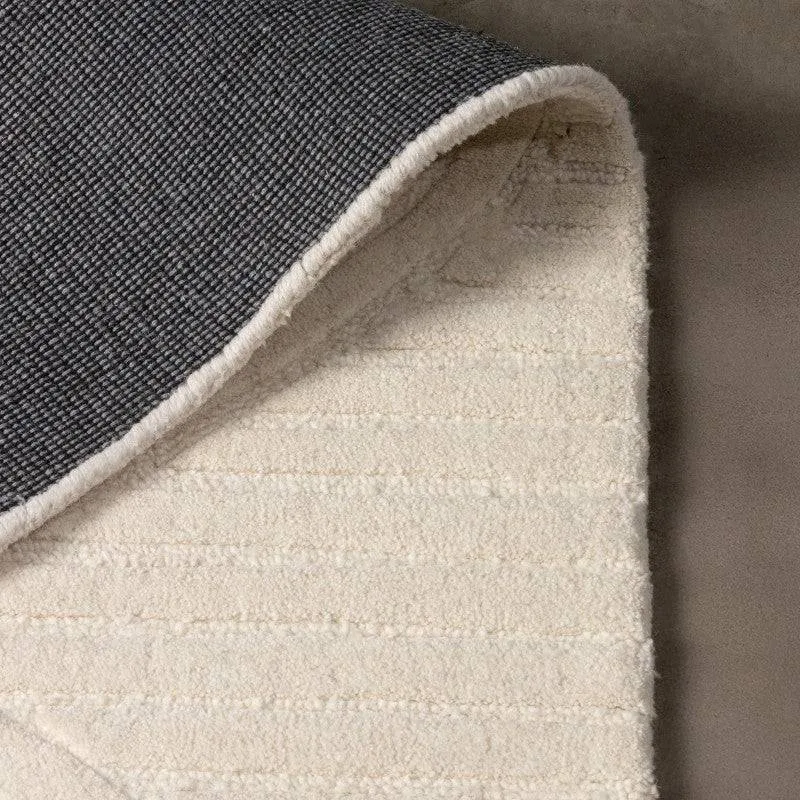 Tappeto MORO rettangolare, lana, crema