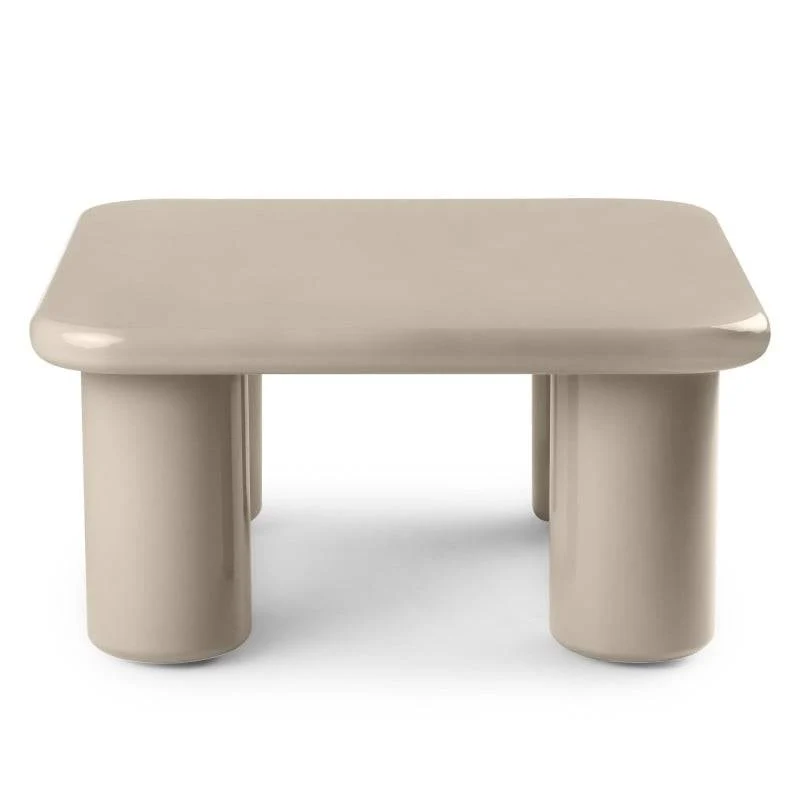 Tavolino MURIEN 70 cm, beige scuro, lucido