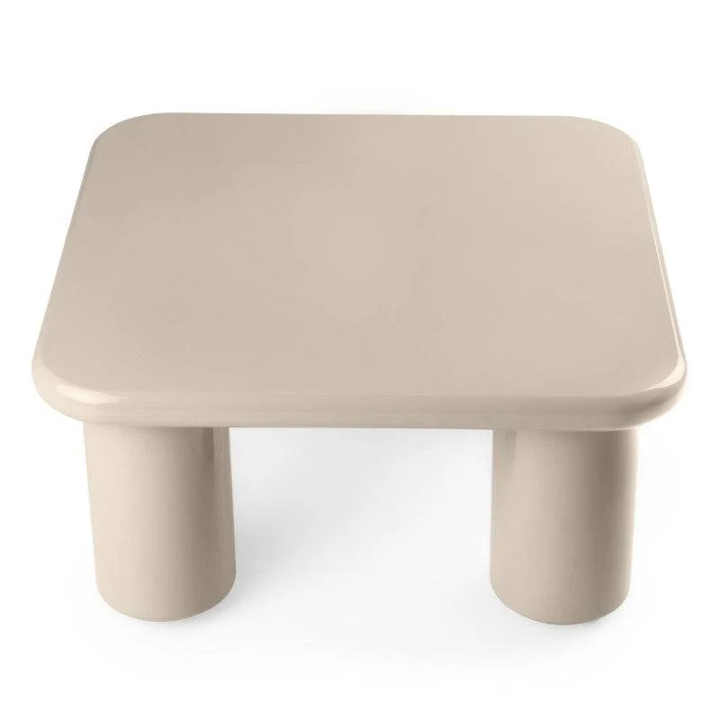 Tavolino MURIEN 70 cm, beige scuro, lucido