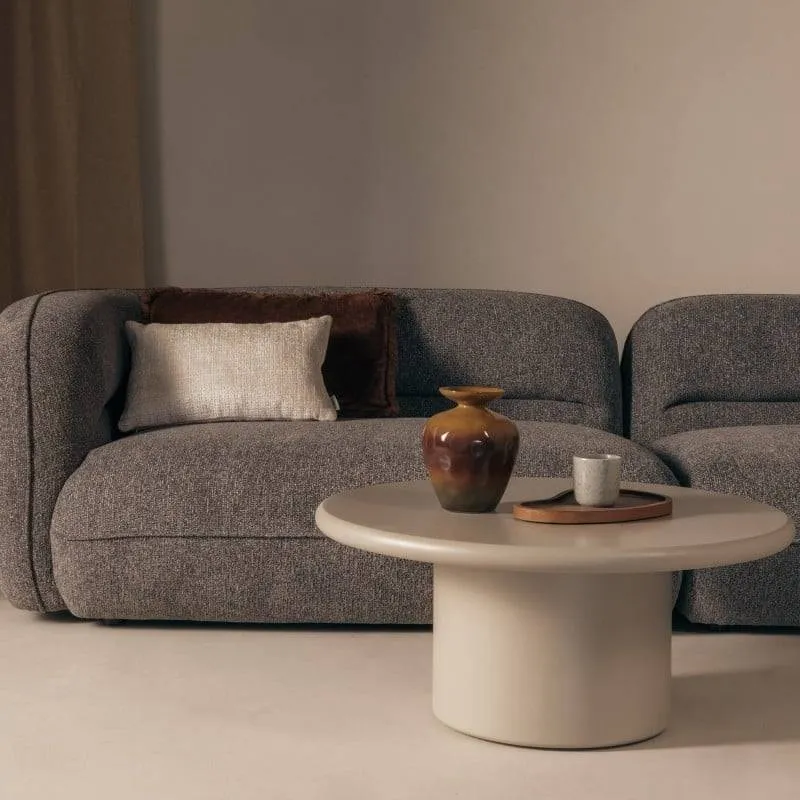 Tavolino ARDO 80 cm, beige scuro, opaco
