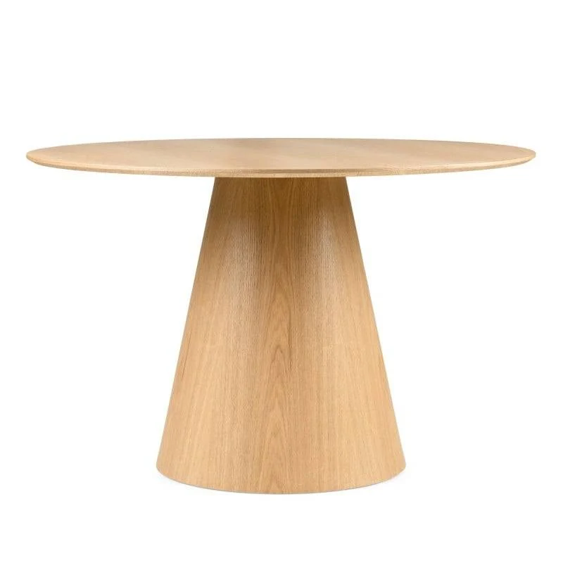 NORAN Tavolo da Pranzo 120 cm Rotondo Naturale