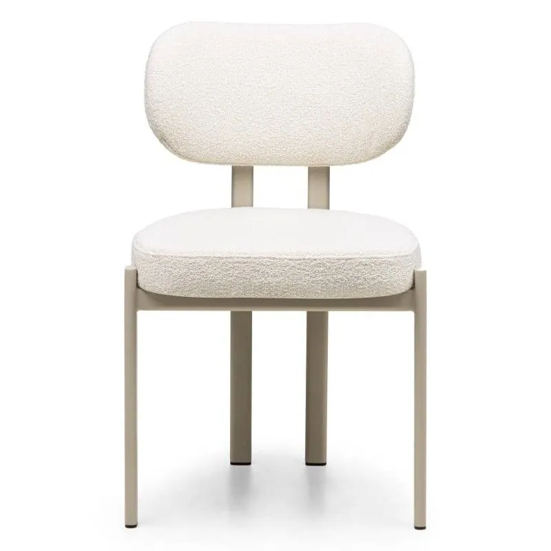 Poltrona FLARA rivestita panna gambe beige