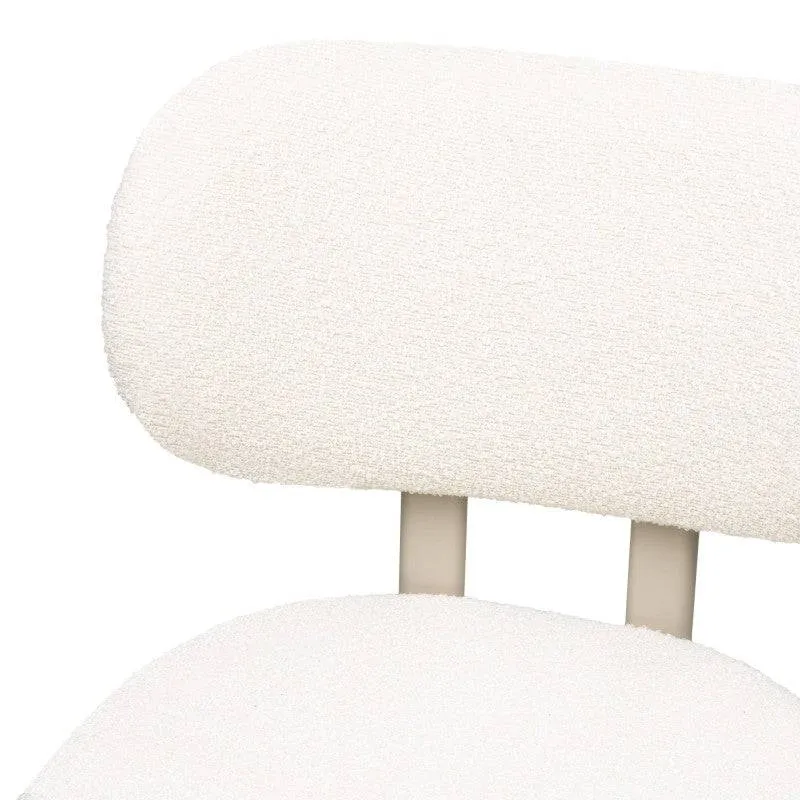 Poltrona FLARA rivestita panna gambe beige