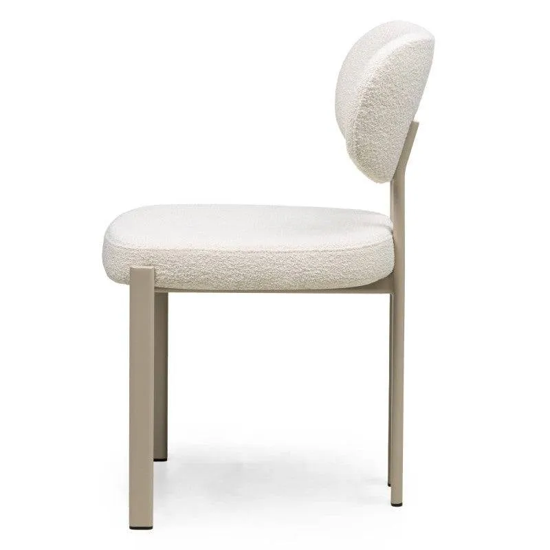 Poltrona FLARA rivestita panna gambe beige