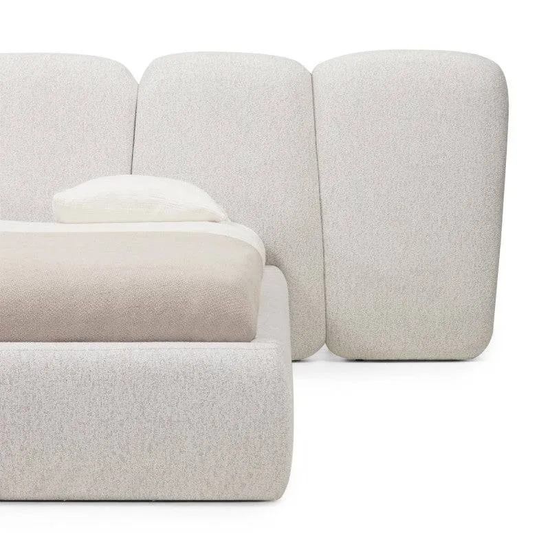 FANCY Letto Imbottito 160x200 cm Beige Chiaro