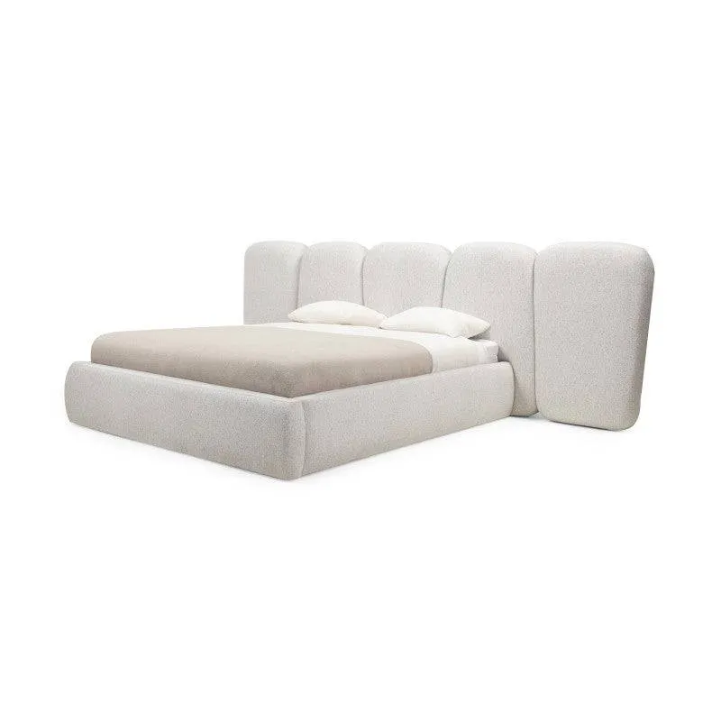 FANCY Letto Imbottito 160x200 cm Beige Chiaro