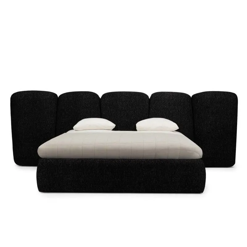 FANCY Letto Imbottito 160x200 cm Nero