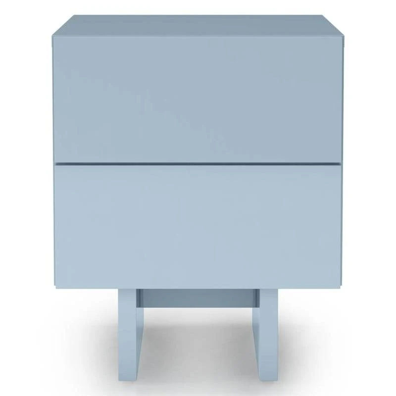 Comodino GLAM, blu fumé, lucido