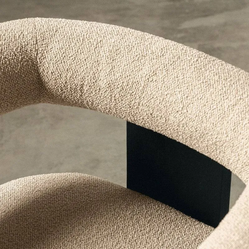 Sedia imbottita MARGARET Beige/Nero