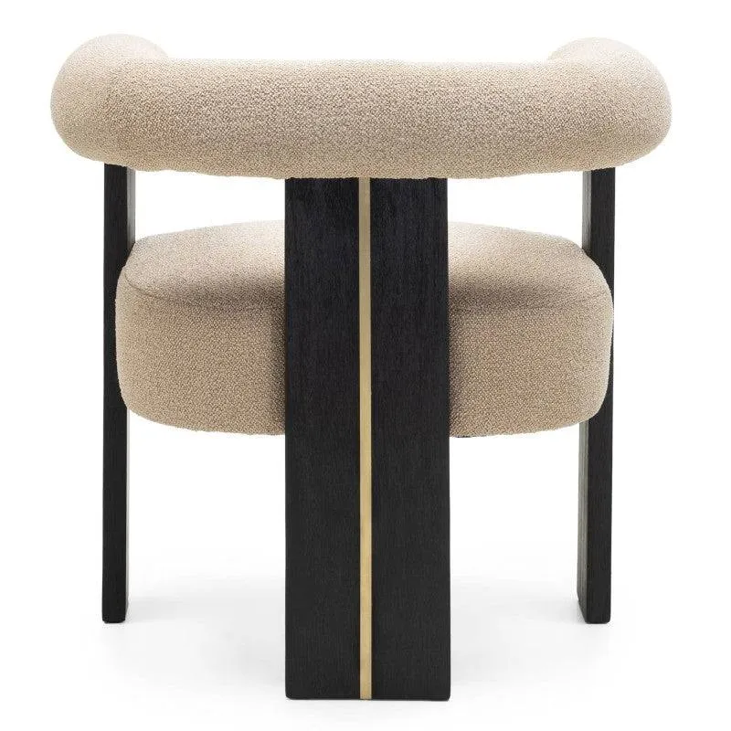 Sedia imbottita MARGARET Beige/Nero