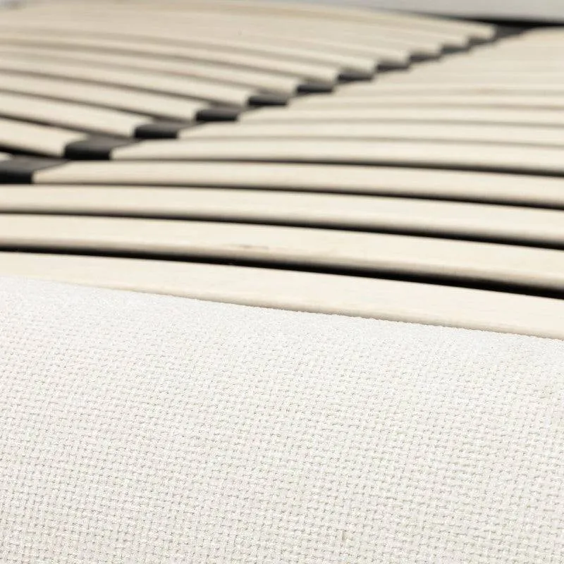 Letto imbottito LUMIN 160x200 cm, beige chiaro