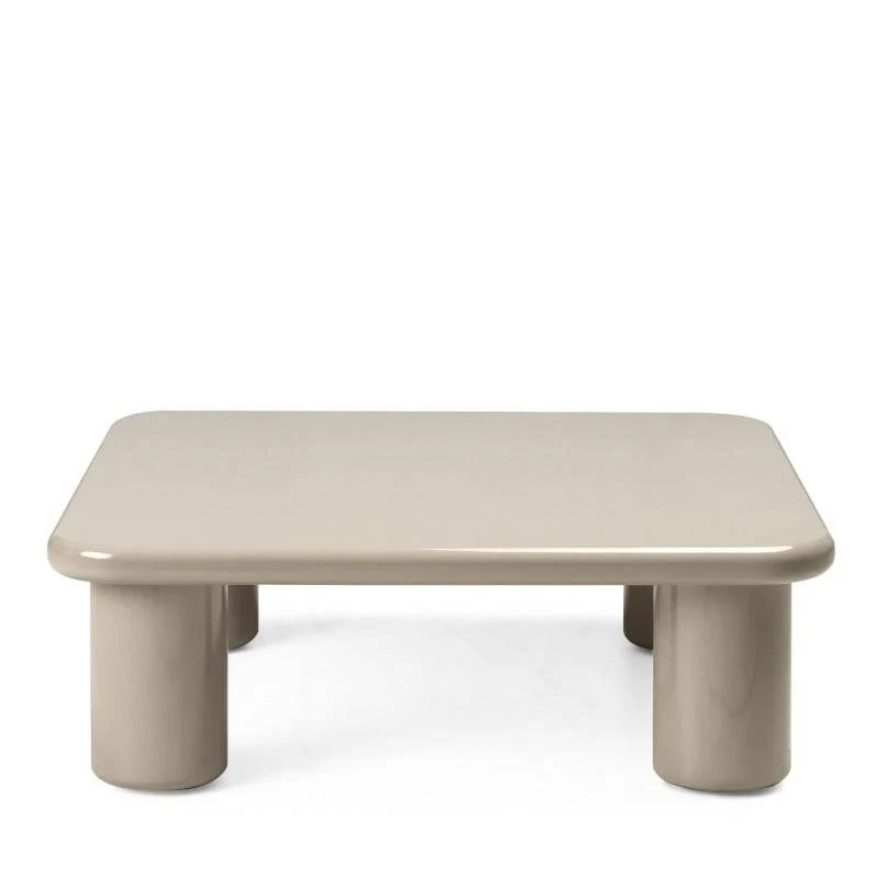 Tavolino MURIEN 90 cm, beige scuro, lucido