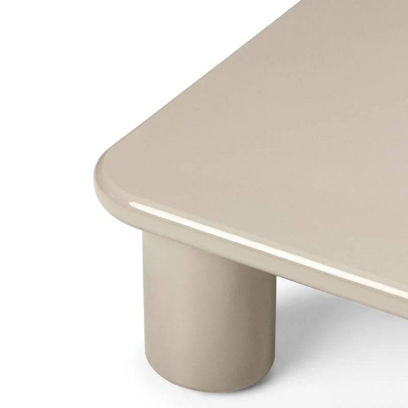 Tavolino MURIEN 90 cm, beige scuro, lucido