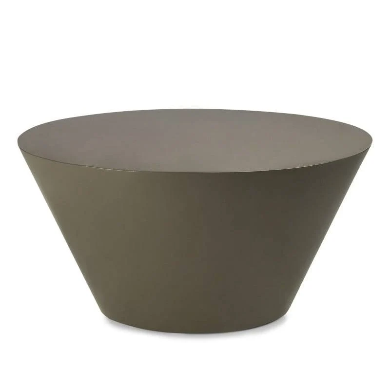 Tavolino ELISSA Ø80 cm, verde-grigio, lucido