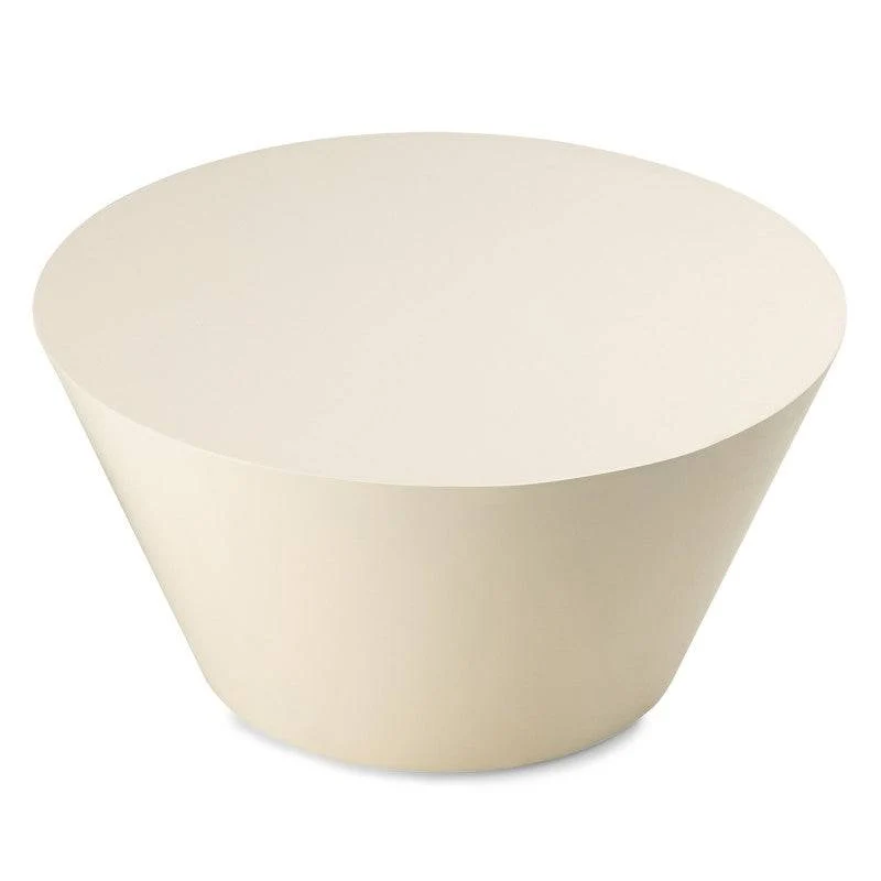 Tavolino ELISSA Ø60 cm, bianco crema, lucido