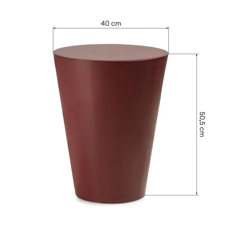 Tavolino ELISSA TALL 40 cm Bordeaux Lucido