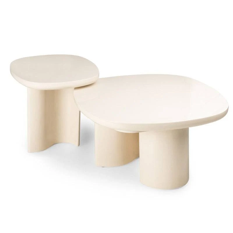 Tavolo PUREL 80 cm Beige Chiaro Lucido