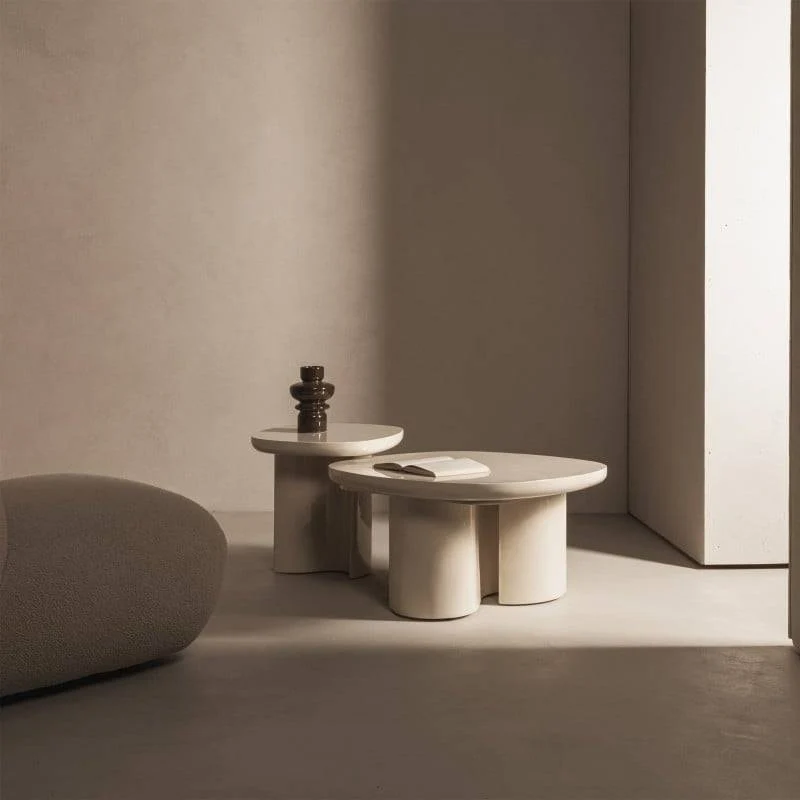 Tavolino laterale PUREL 50 cm, beige chiaro