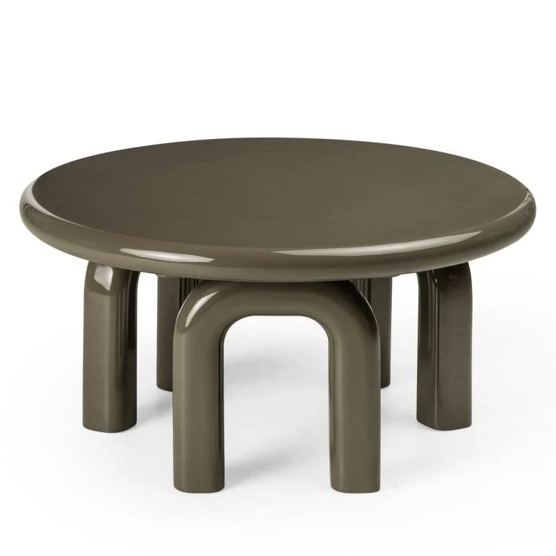 Tavolino da caffè FLIM 80 cm, verde/grigio