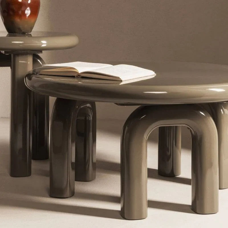 Tavolino da caffè FLIM 80 cm, verde/grigio