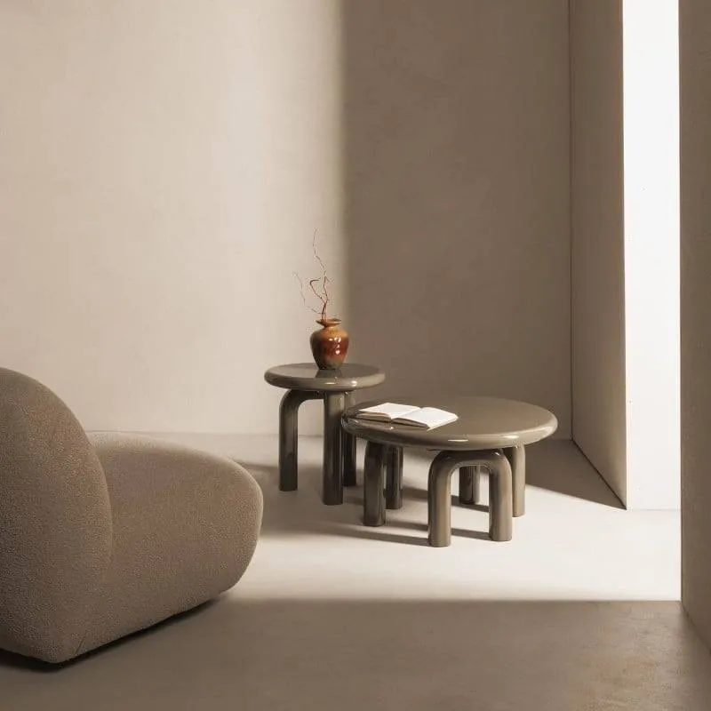 Tavolino laterale FLIM 50 cm, verde/grigio