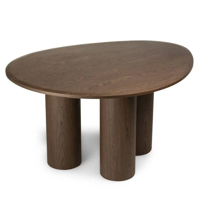 VISPI Tavolo da Pranzo 140 cm, Noce Scuro