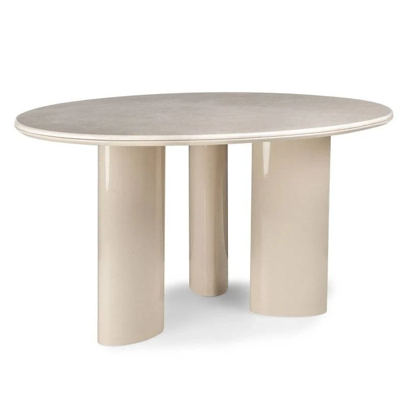 RIONA Tavolo da Pranzo 160 cm, Beige Chiaro/Marmo