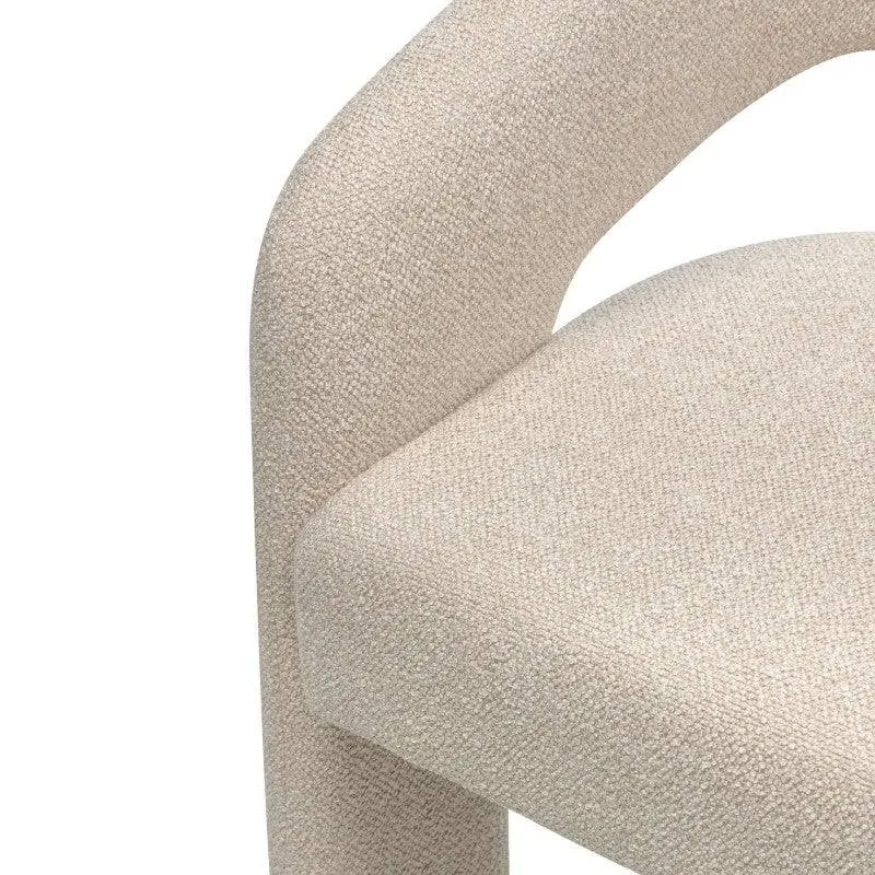 JOEL Sgabello rivestito beige