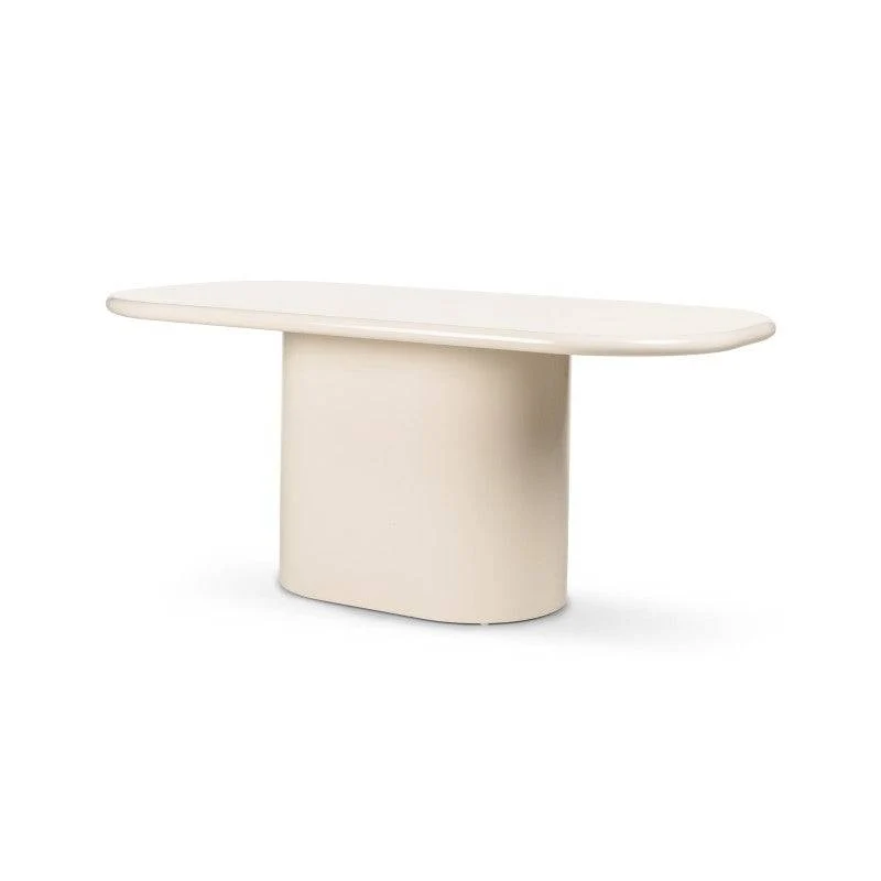 MOMAS Tavolo da pranzo 180 cm beige chiaro lucido