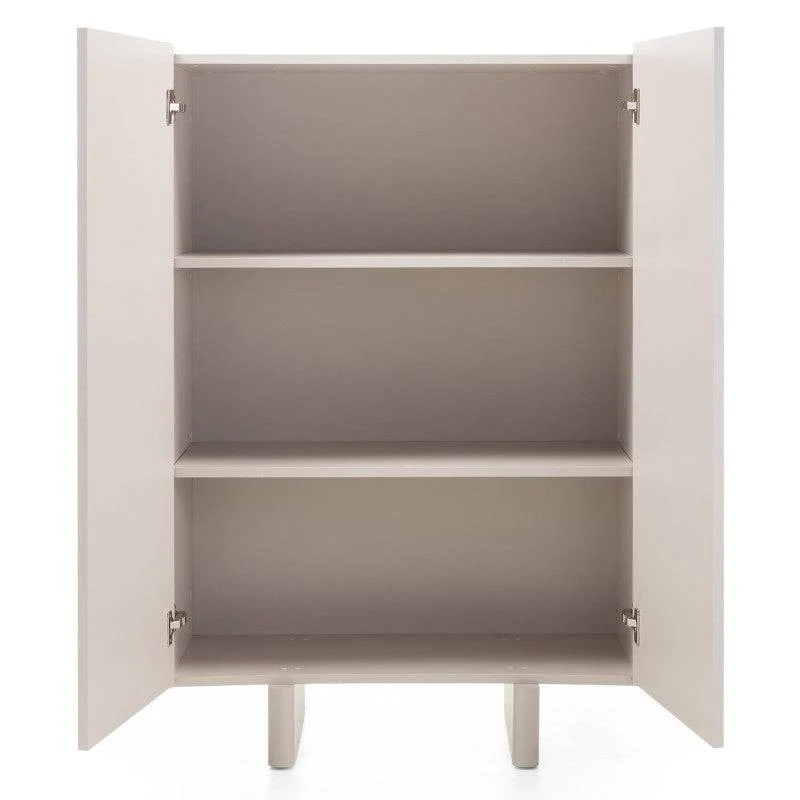 Cassettiera OSSM 2 porte cashmere, fronti arrotondati