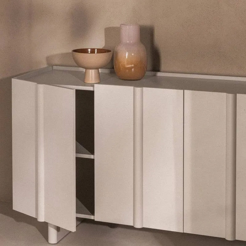 Cassettiera OSSM Cashmere a 4 Ante con Fronti Arrotondati