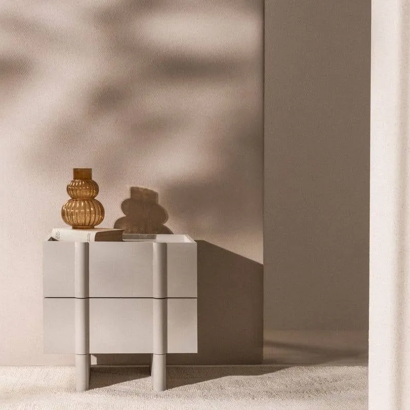 Comodino OSSM Cashmere con Fronti Arrotondati