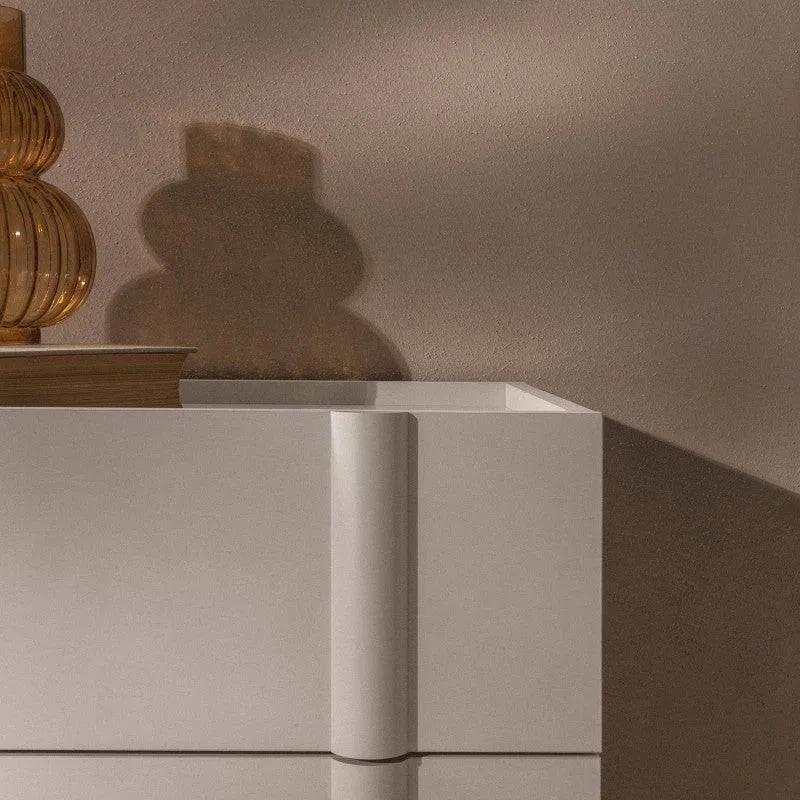 Comodino OSSM Cashmere con Fronti Arrotondati