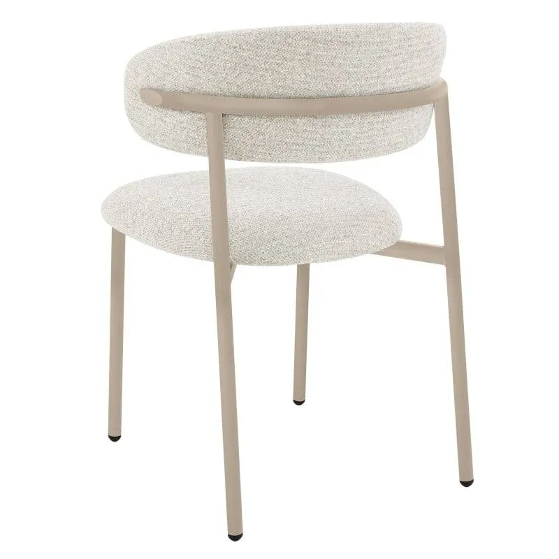 Sedia da pranzo rivestita, beige