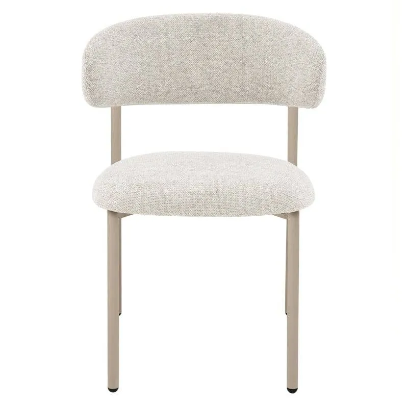 Sedia da pranzo rivestita, beige