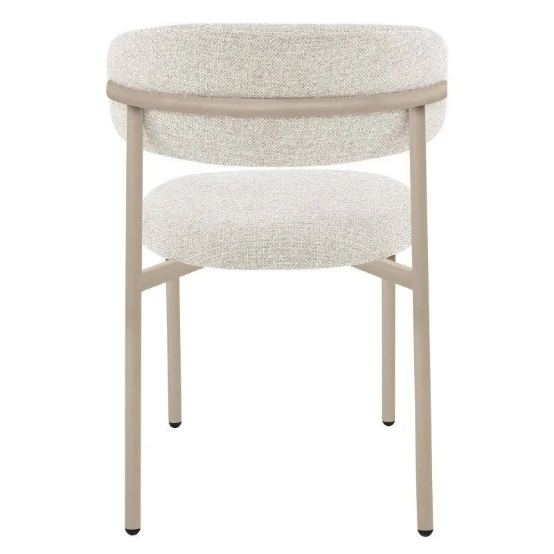Sedia da pranzo rivestita, beige