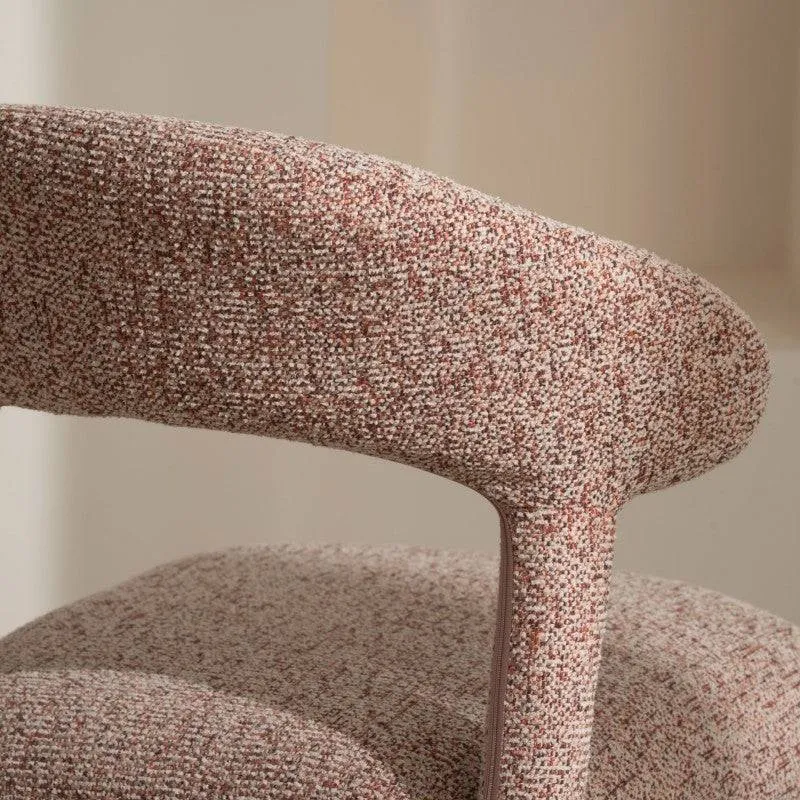 Sedia imbottita IROKIH, melange beige e bordeaux